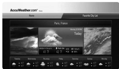 LG BDT590 - Viewing weather information - 3
