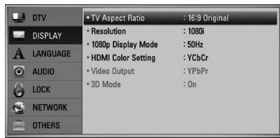 LG BDT590 - Adjust the Setup Settings - 3