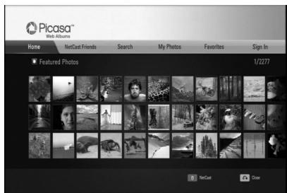 LG BDT590 - About the PicasaTM menu - 1