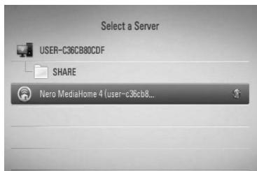 LG BDT590 - Accessing a DLNA media server - 1