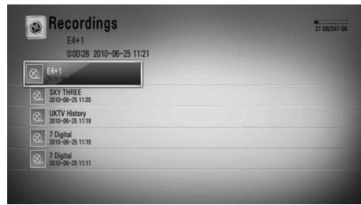 LG BDT590 - Playing the recorded titles - 1