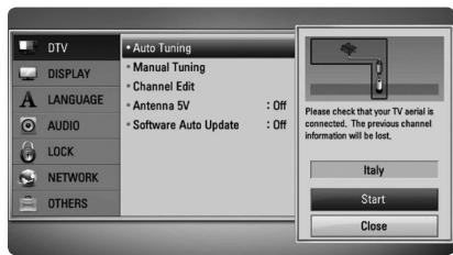 LG BDT590 - Scanning programmes automatically (Auto Tuning) - 1