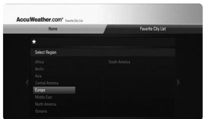 LG BDT590 - Viewing weather information - 2