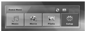 LG FB166 - To display and exit the Setup menu - 1