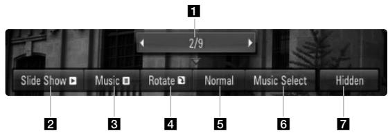 LG HB754CB - Options during viewing a photo file in full screen - 1