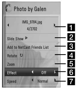 LG HB805PH - Options while viewing a photo - 1