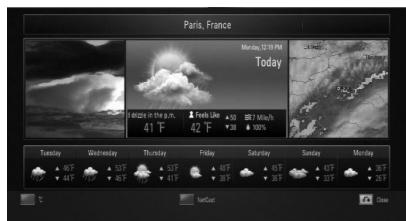 LG HB965TZ - Viewing weather information - 3