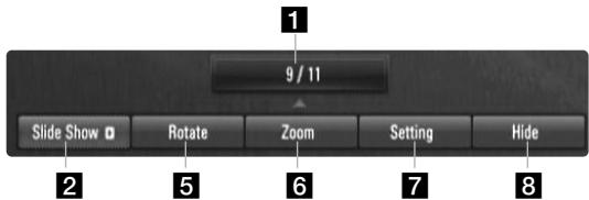 LG HB994PK - Options during viewing a photo file in full screen - 2