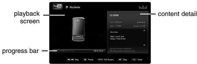 LG HB994PK - About YouTube playback screen - 1