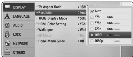 LG HX906SX - Resolution Setting - 1