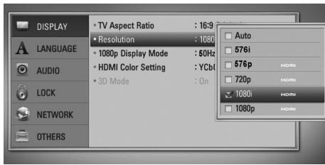 LG HX995TZ - Resolution Setting - 1