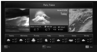 LG HX995TZ - Viewing weather information - 3