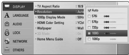 LG HX996TS - Resolution Setting - 1