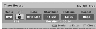LG RCT689H - Timer Recording - 2
