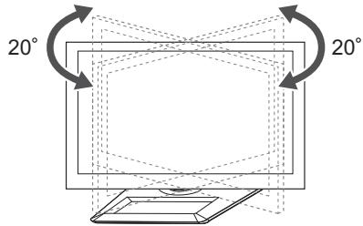 LG 42LM760S - Adjusting the angle of the TV to suit view - 1