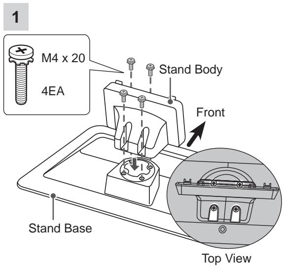 LG 42LM760S - Attaching the stand - 1