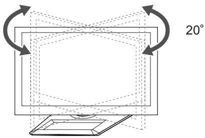LG 50PM4700 - De kijkhoek van de TV aanpassen - 1