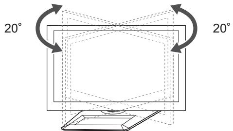 LG 50PM4700 - Ajuste del ángulo de la TV según la perspectiva - 1