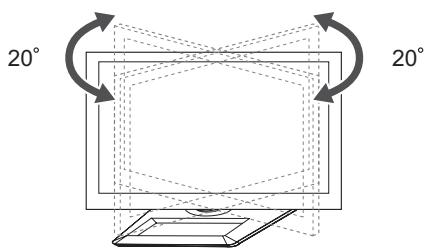 LG 50PM4700 - Ajustement de l'angle de la TV afin de trouver le meilleur angle de vue - 1