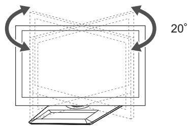 LG 50PM4700 - Adjusting the angle of the TV to suit view - 1