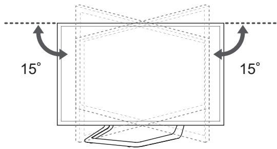 LG 55LA641S - Einstellen des Fernsehgerätes für einen optimalen Blickwinkel - 1