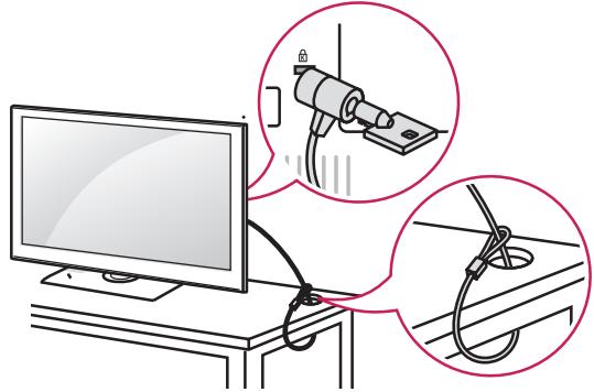 LG 55LA641S - Using the Kensington security system (This feature is not available for all models.) - 1