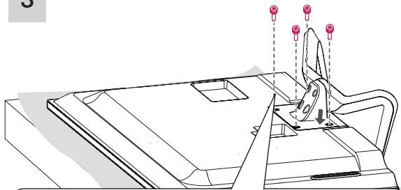 LG 55LA641S - Attaching the stand - 2