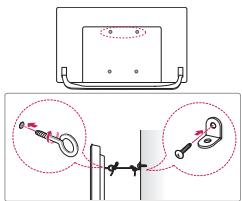 LG 49UF680VL - Securing the TV to a wall - 1
