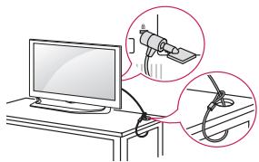 LG 49UF680VL - Using the kensington security system - 1