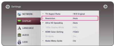 LG BP 740 - Resolution Setting - 1