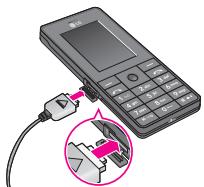 LG KG320 - Charging the Battery - 1
