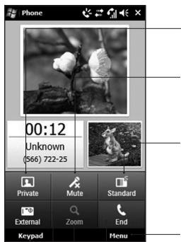 LG GM750 - In-video call Options - 1