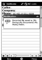 LG GM750 - To record a voice note during a call - 2