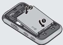 LG GM750 - Install the battery - 1