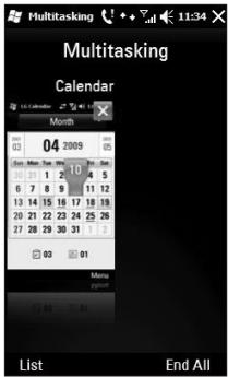 LG GM750 - By Touching Start > LG S-CLASS> Multitasking. - 1