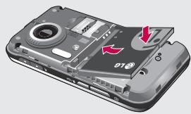 LG KC910 - Installation de la batterie - 1