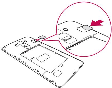 LG G4 STYLUS - Installing the SIM or USIM card and battery - 2