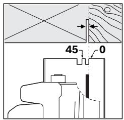 BOSCH PKS 40 - Verstekhoek instellen - 1