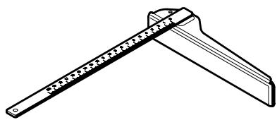 Line drawing of a mechanical tool with a ruler and handle (no text or symbols).