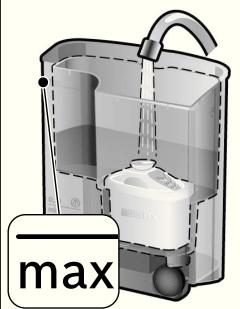 BOSCH TASSIMO TAS5542,  TASSIMO TAS5543 - Preparación e insertión del cartucho de filtro BRITA MAXTRA - 2