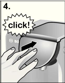 BOSCH TASSIMO TAS5542,  TASSIMO TAS5543 - Första användningen av TASSIMO-enheten - 8