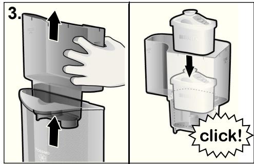 BOSCH TASSIMO TAS5542,  TASSIMO TAS5543 - Sistema di filtraggio acqua BRITA MAXTRA - 3