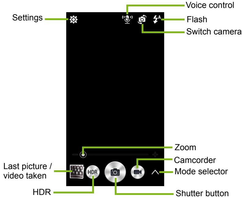 ACER Z520 - Camera/camcorder icons and indicators - 1