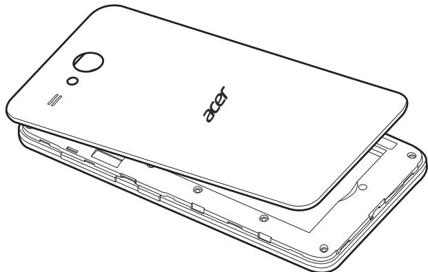 ACER Z520 - Installing a SIM or microSD card - 1