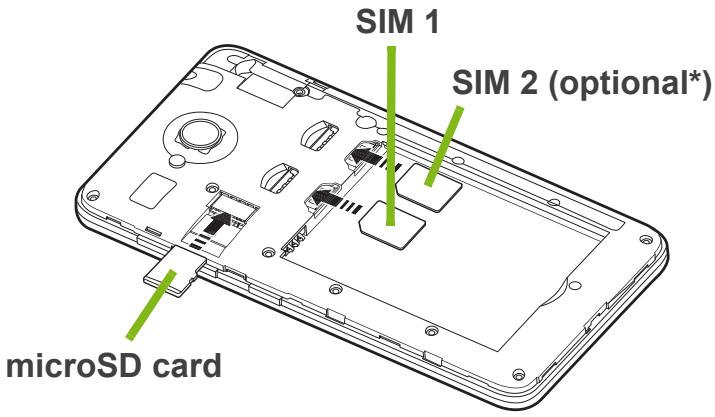 ACER Z520 - Installing a SIM or microSD card - 2