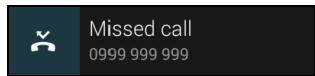 ACER Z520 - Viewing missed calls - 1
