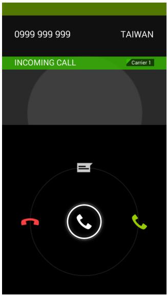 ACER Z520 - Answering or declining a call - 1