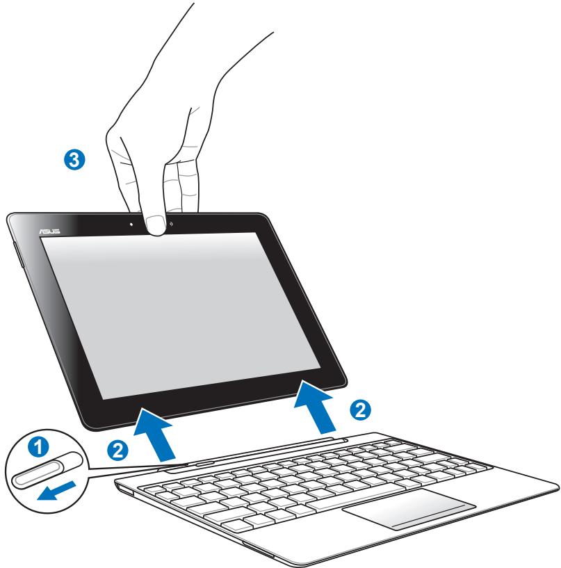 ASUS EEE PAD TRANSFORMER PRIME TF201 - Undocking the Eee Pad - 1