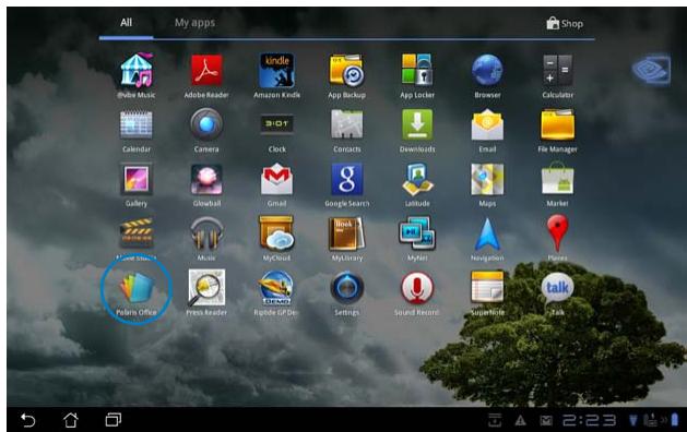ASUS EEE PAD TRANSFORMER PRIME TF201 - Polaris® Office - 2