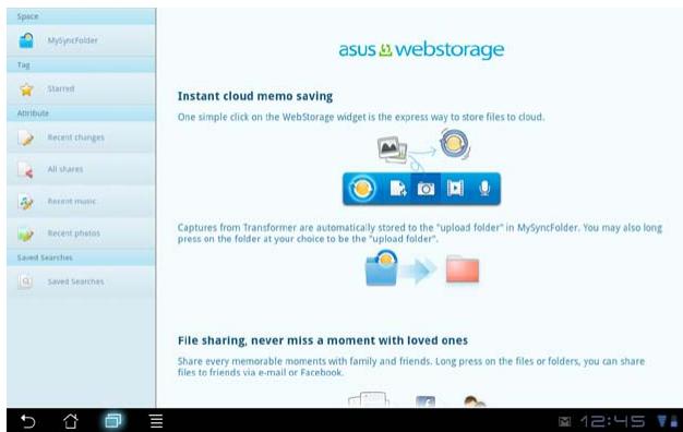 ASUS EEE PAD TRANSFORMER PRIME TF201 - To access MyContent: - 2